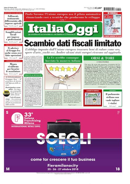 Italia oggi : quotidiano di economia finanza e politica